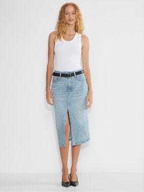Denim Forum The '90s Halle Denim Skirt Size 26